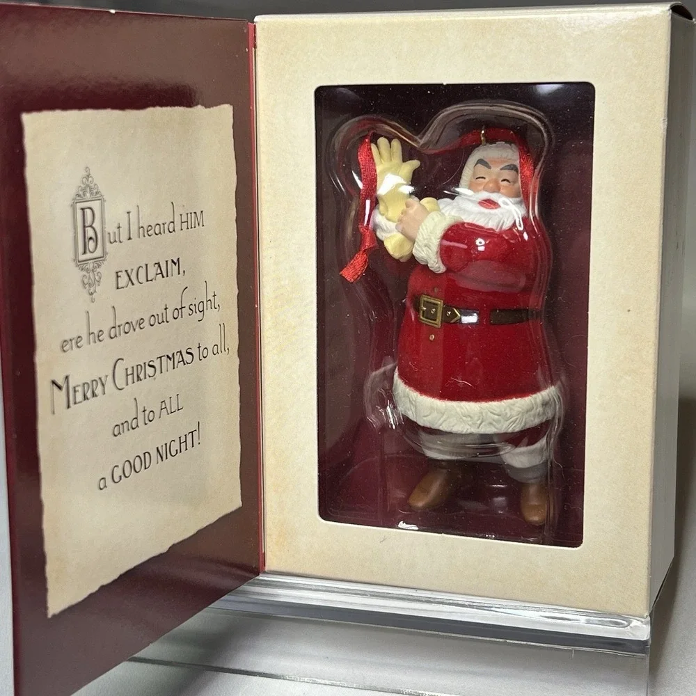 Hallmark 2001 Ornament Twas the Night Before Christmas Vintage‎ Volume 4 Santa